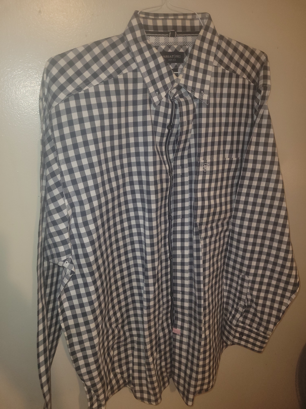 Ariat Black & White Gingham Button-Down Shirt